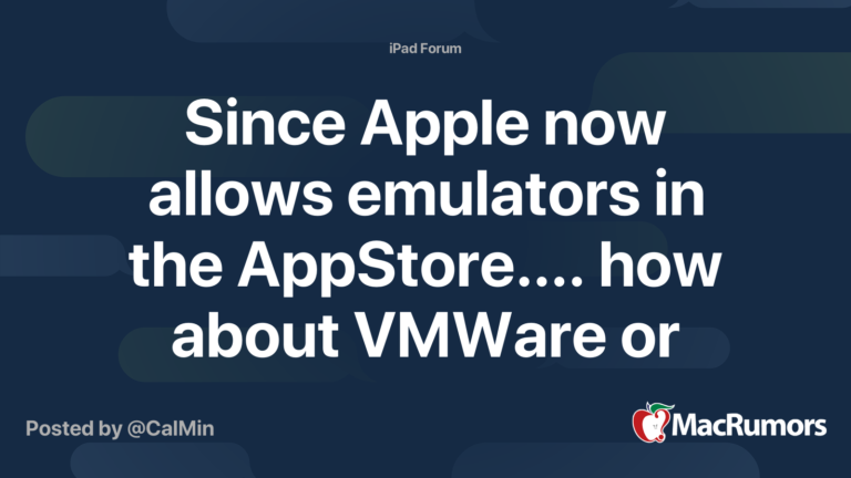 Since Apple now allows emulators in the AppStore…. how about VMWare or Parallels on iPad Pro?