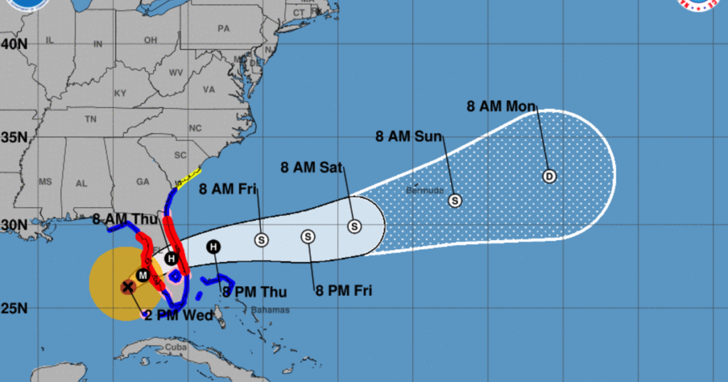 Maps show track of Hurricane Milton as forecasters predict landfall in Florida tonight