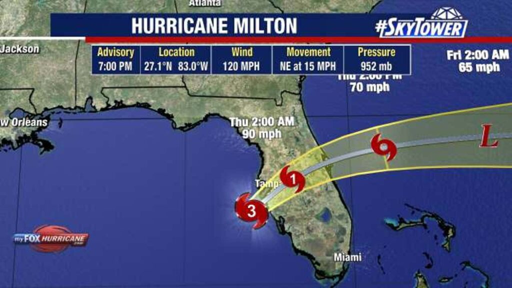 Hurricane Milton tracker: Storm weakens to Cat. 3, Florida landfall as ‘dangerous’ storm expected